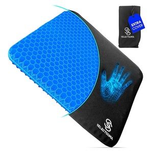 Double-Thick Gel Seat Cushion for Long Sitting Pressure Relief for Back